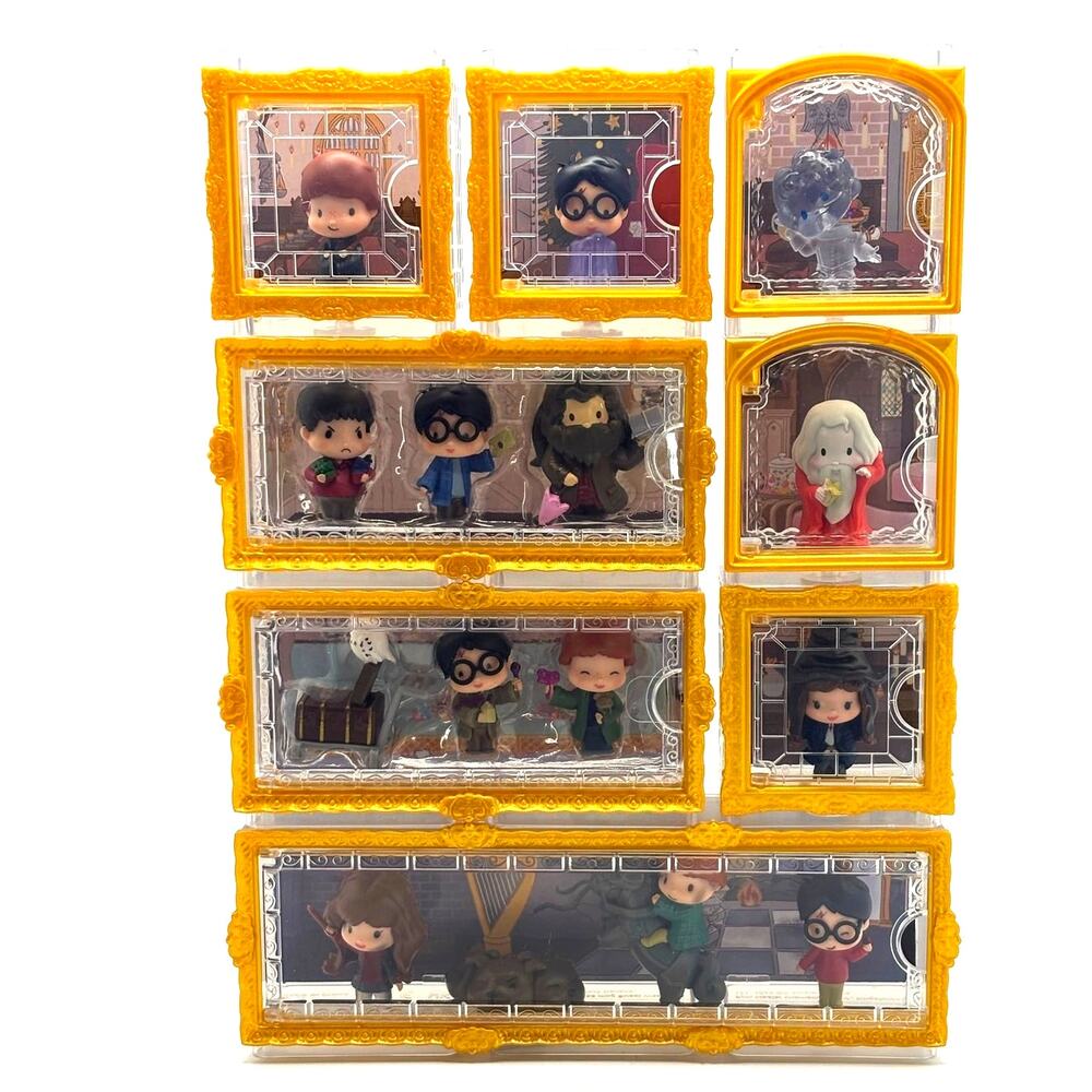 Harry Potter Micro Magical Moments Figurines, Stackable Boxes, 8 Bxs, 15 figures